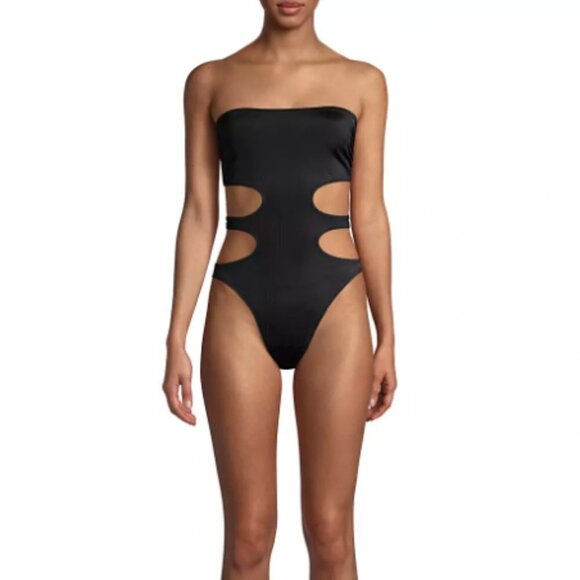 Norma Kamali 11/11 Mio Cutout One-Piece Swimsuit - Size Extra Large - Picture 1 of 6